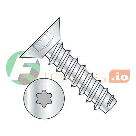 Newport Fasteners Thread Cutting Screw, #8 x 1/4 in, Zinc Plated Steel Flat Head Torx Drive, 10000 PK 230541